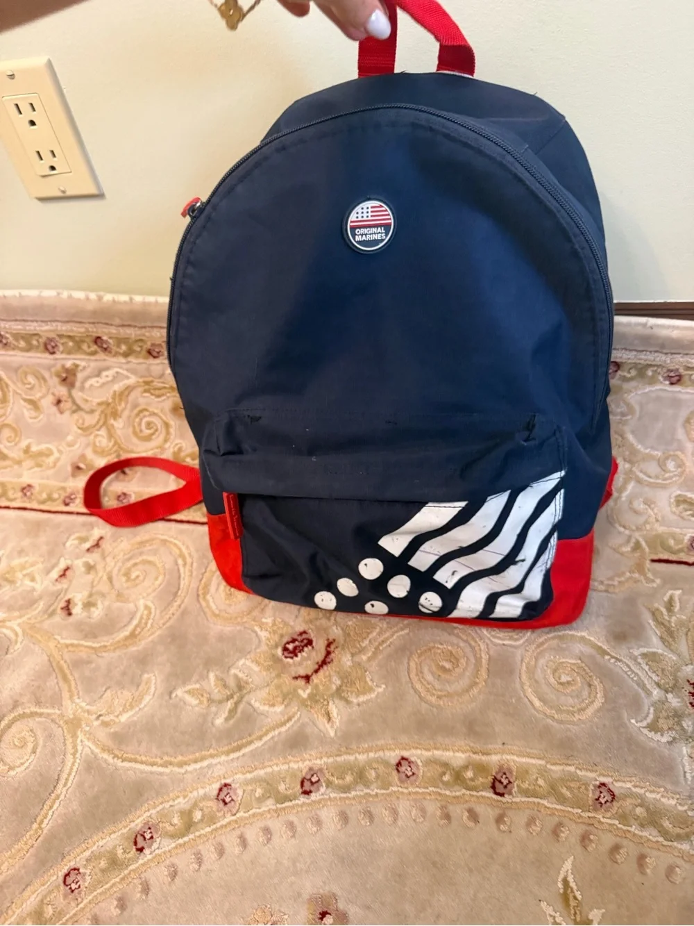 Original Marines Navy and Red Kid’s Backpack